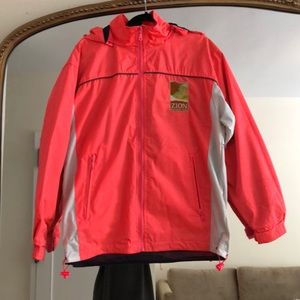 Neon Pink Rain Jacket